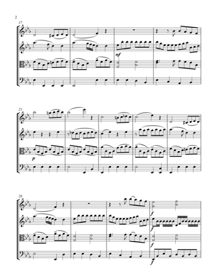 For String Quartet and Piano: Mozart Piano Concerto No. 22, K. 482 - 1st Movement