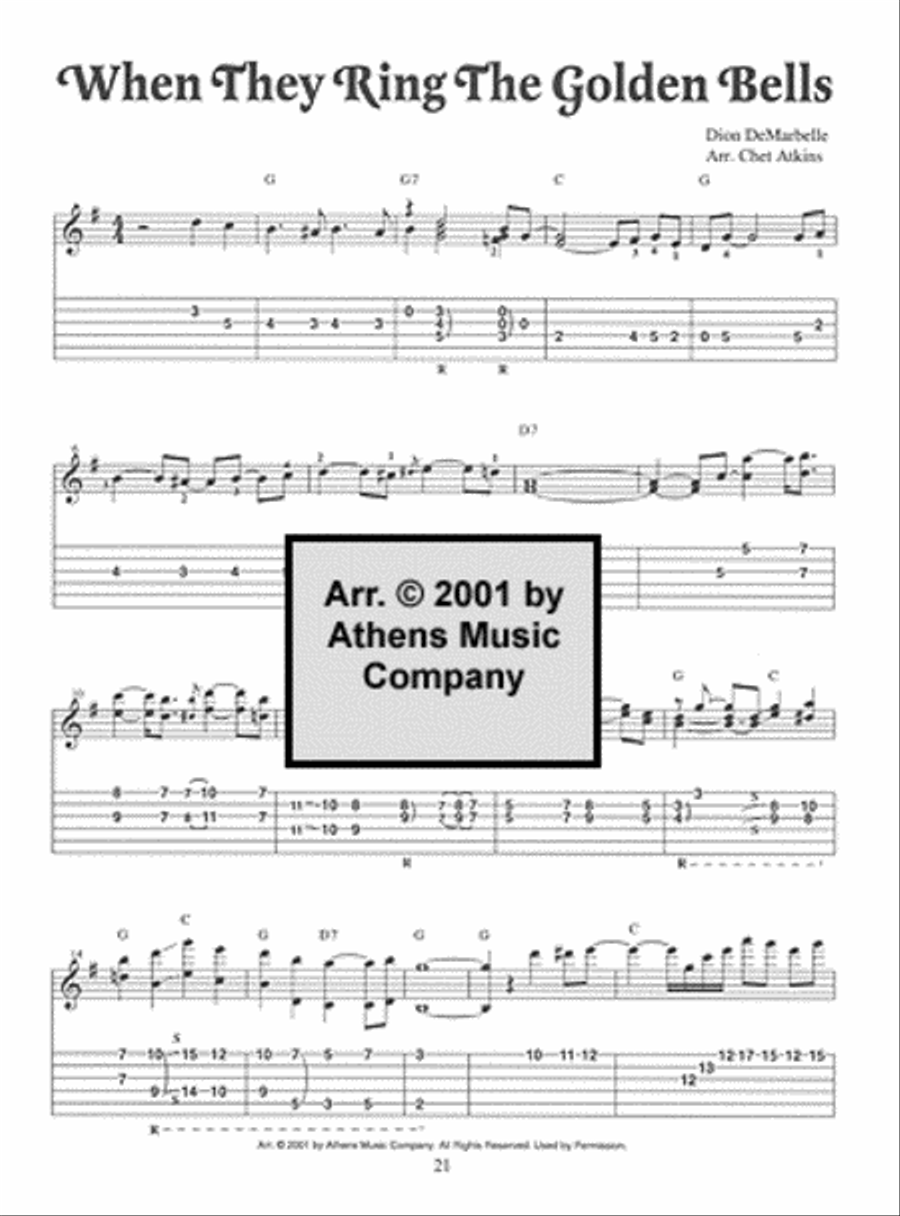 Chet Atkins Plays Back Home Hymns Guitar Tablature scores gallery preview page 5