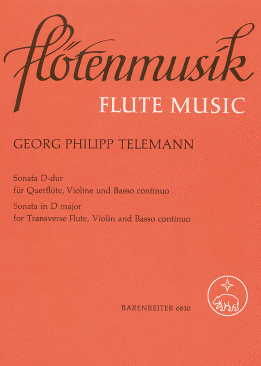 Sonata for Flute, Violin and Basso continuo D major TWV 42:D4