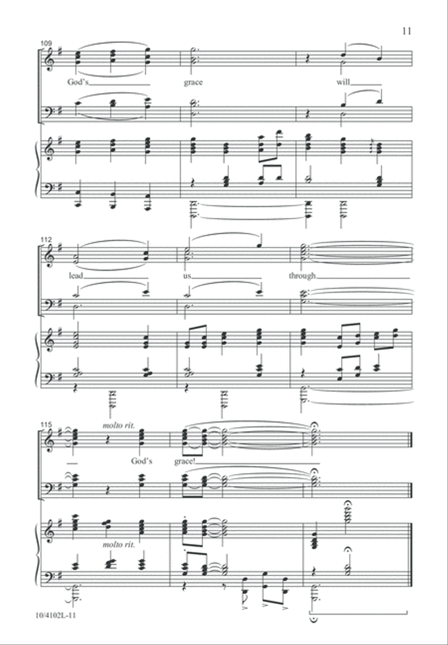 His Grace Will Lead Us Through 4-Part scores gallery preview page 12