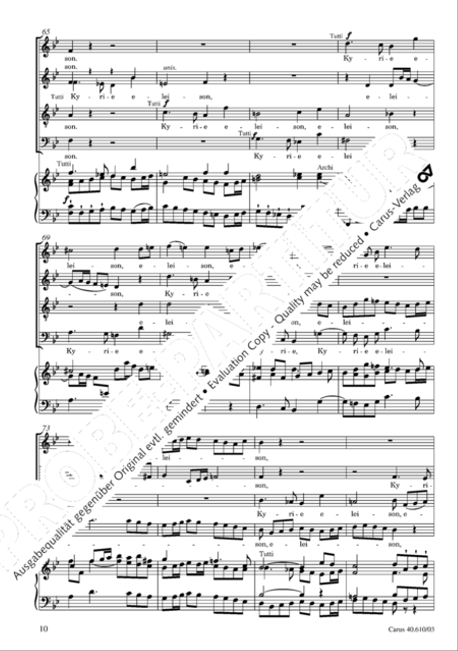 Theresienmesse in B 4-Part scores gallery preview page 11