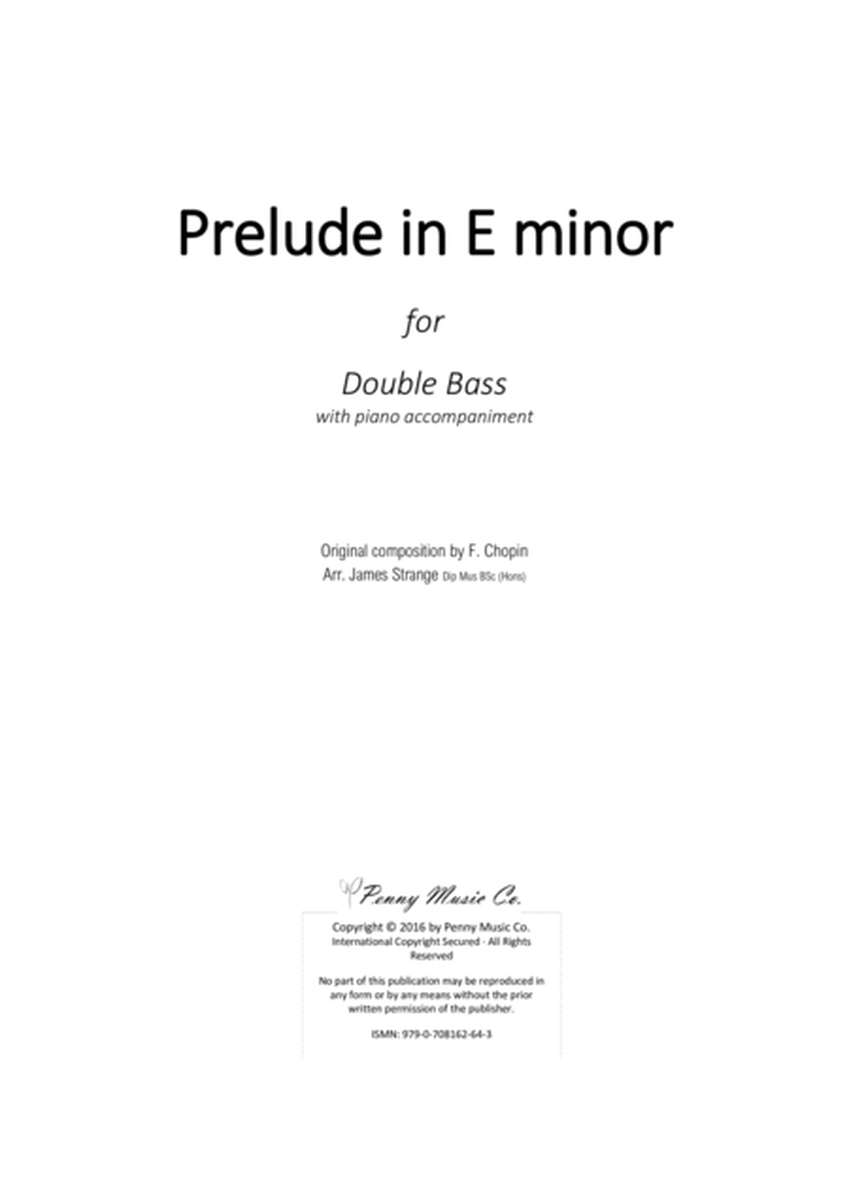 Prelude in E minor for Double Bass image number null