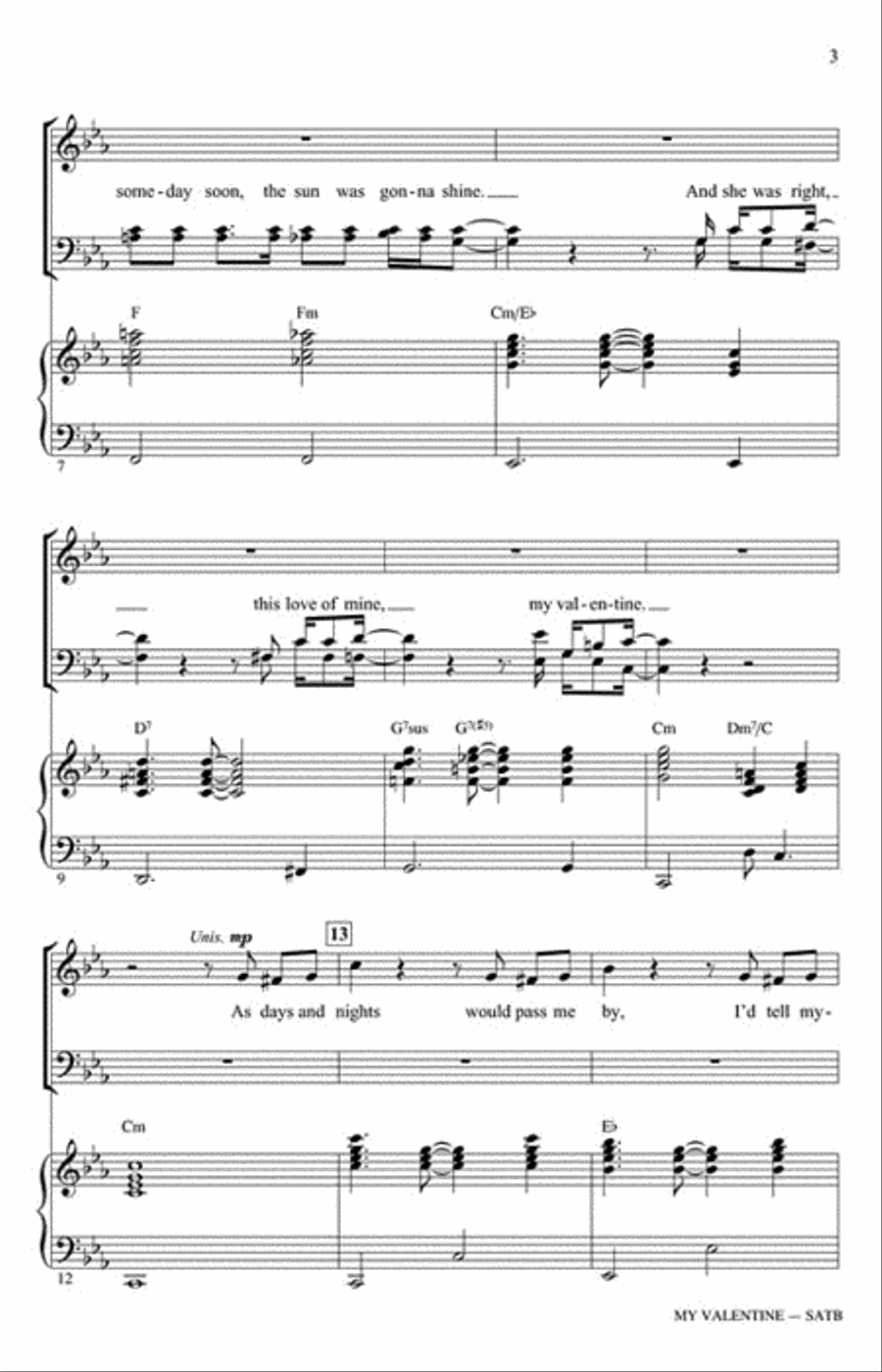 My Valentine My Valentine 4-Part scores gallery preview page 3