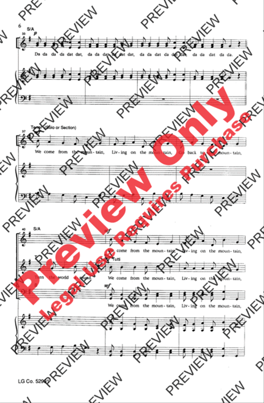 Turn the World Around 4-Part scores gallery preview page 5