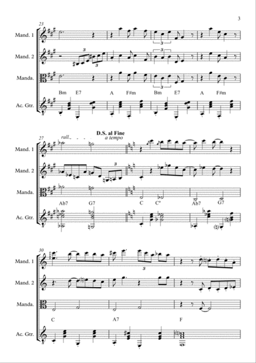 Dream A Little Dream Of Me Small Ensemble scores gallery preview page 3
