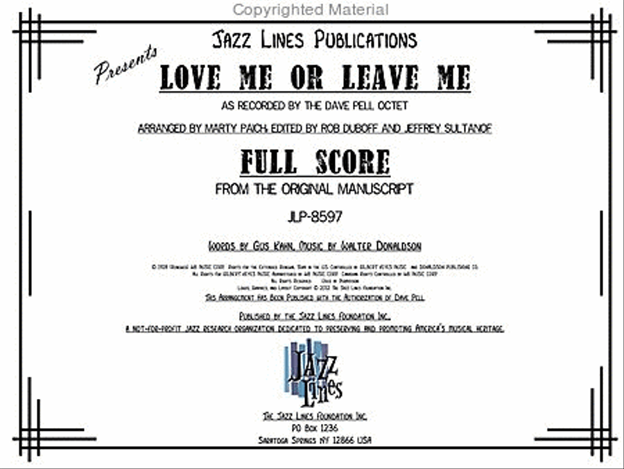 Love Me Or Leave Me Jazz Ensemble scores gallery preview page 2
