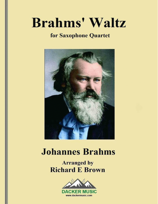 Book cover for Brahms' Waltz - Saxophone Quartet