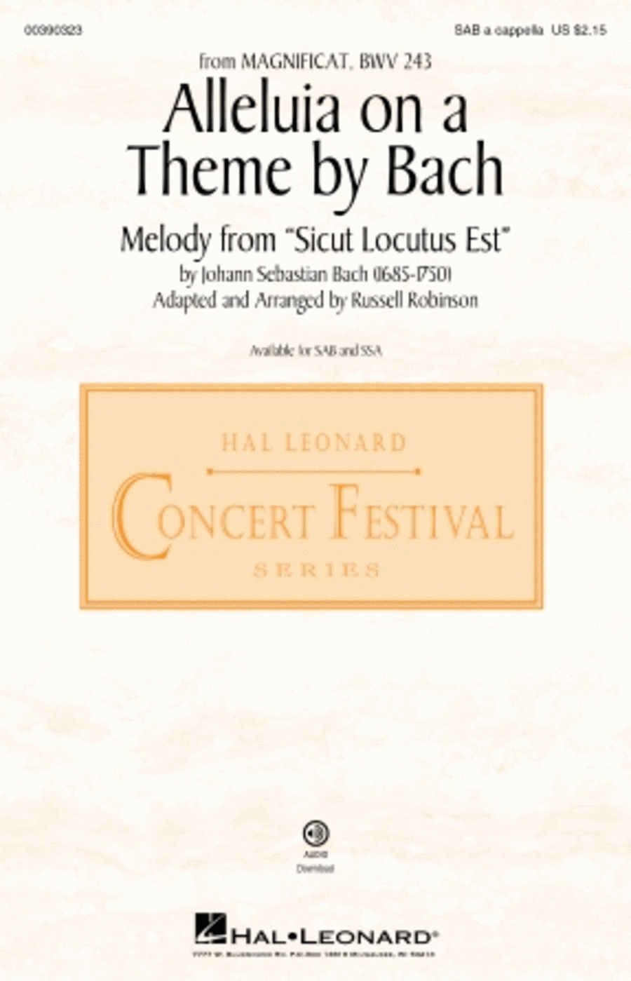 Alleluia on a Theme by Bach (BWV 243) 3-Part scores gallery preview page 1