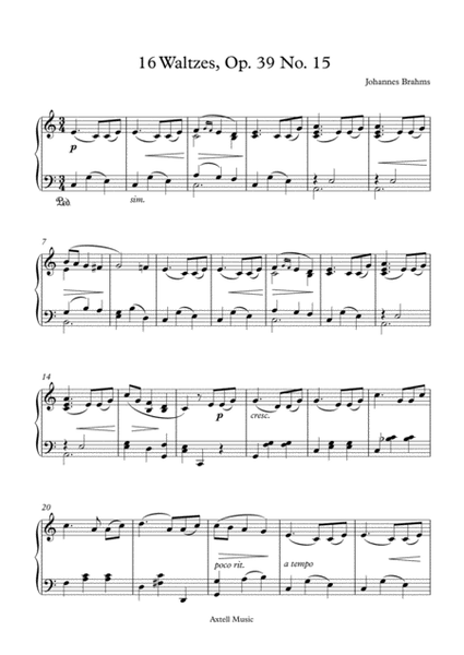 16 Waltzes, Op. 39 No. 15 image number null