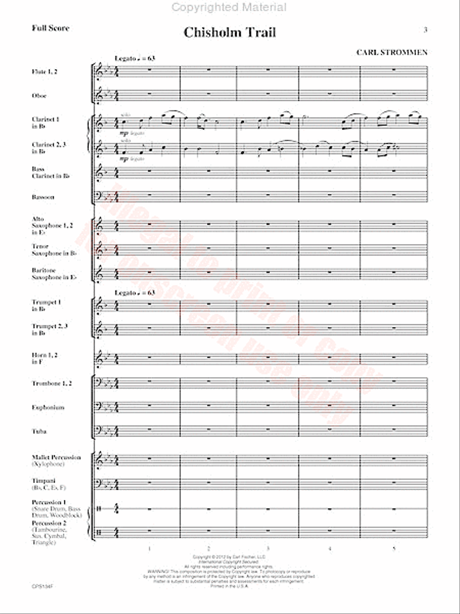 Chisholm Trail Concert Band scores gallery preview page 4