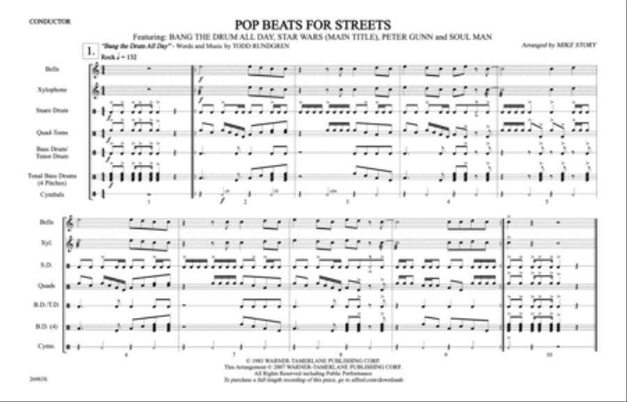 Pop Beats for Streets Marching Band scores gallery preview page 2