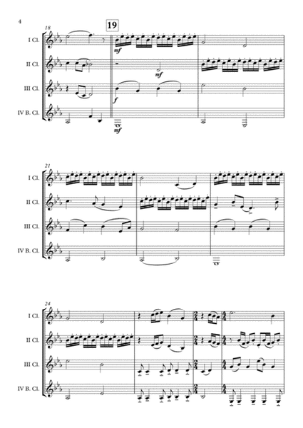 Home Alone "Somewhere In My Memory" (Leslie Bricusse & John Williams) Clarinet Quartet (B.Cl.) arr. Adrian Wagner image number null