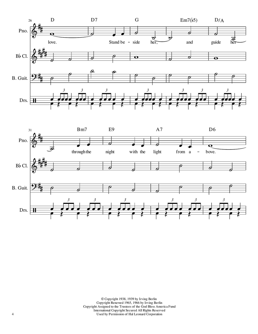 God Bless America by Celine Dion Piano, Vocal, Guitar - Digital Sheet Music page 4