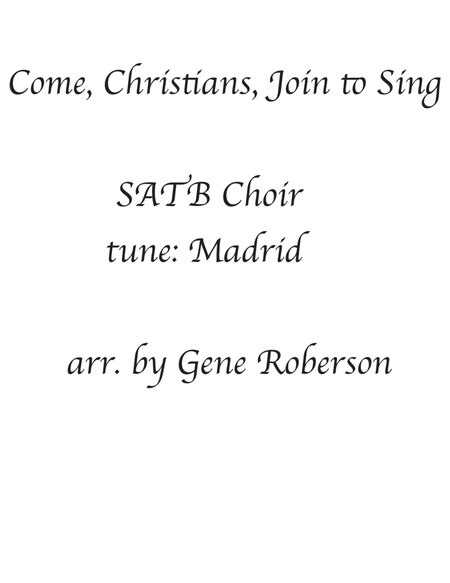 Come, Christians, Join to Sing SATB choir and Organ