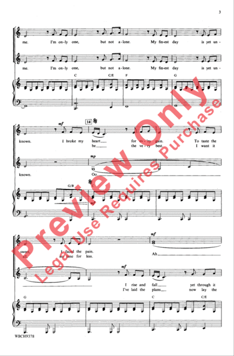 One Moment in Time Women's Choir scores gallery preview page 3