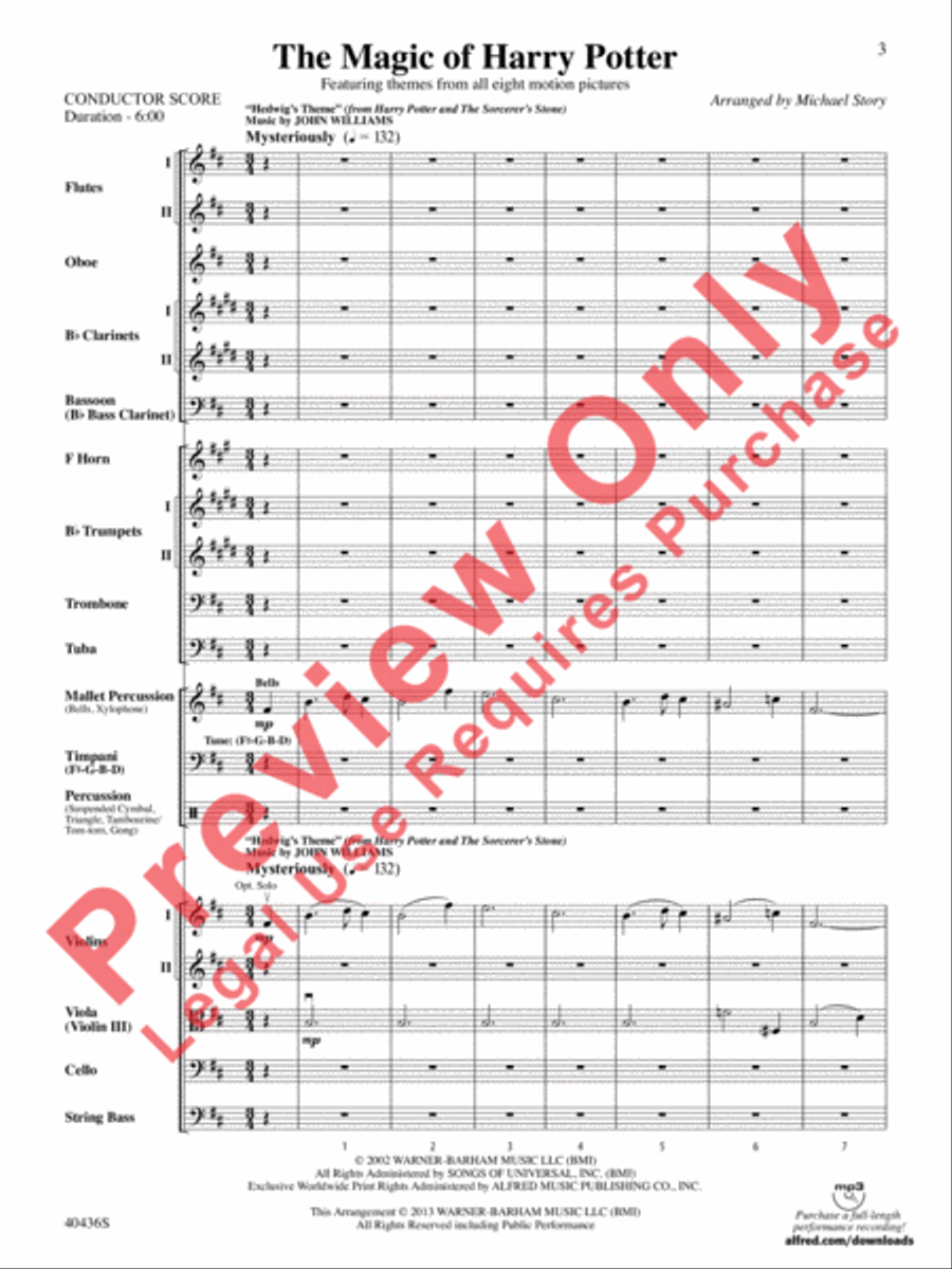 The Magic of Harry Potter Full Orchestra scores gallery preview page 4