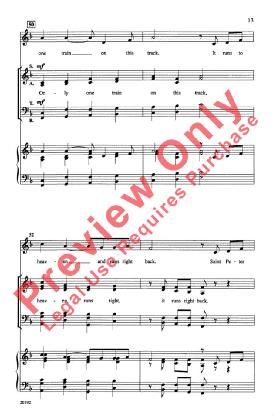 Ev'ry Time I Feel the Spirit 4-Part scores gallery preview page 13