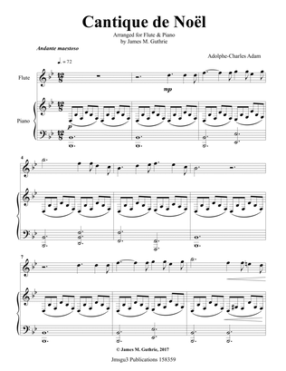 Cantique de Noël for Flute & Piano