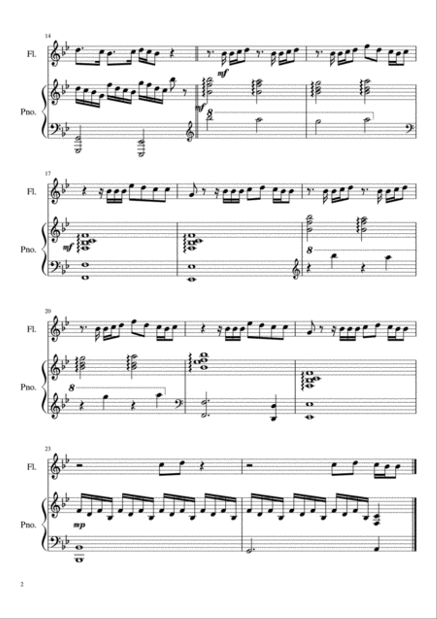 Lego House Flute Solo scores gallery preview page 2