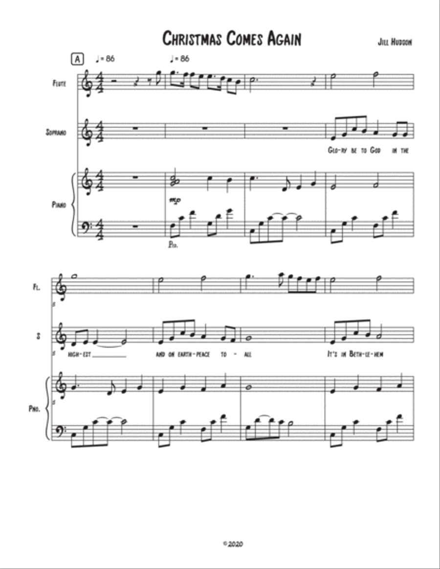 Christmas Comes Again, for soprano Small Ensemble scores gallery preview page 3