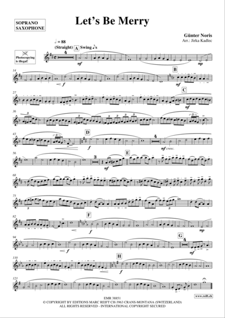 Let's Be Merry Let's Be Merry Soprano Saxophone scores gallery preview page 2