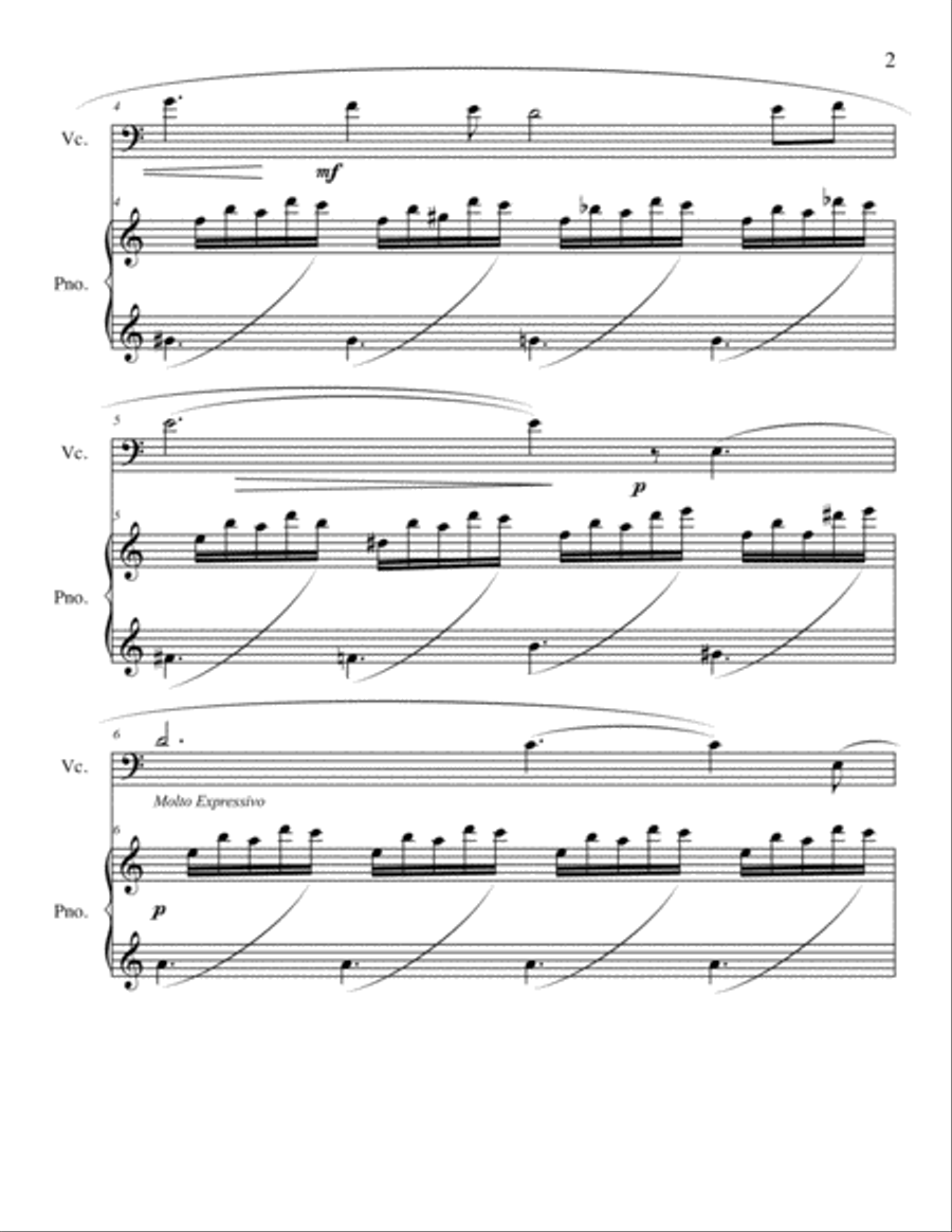 Highbrow for Cello and Piano Piano scores gallery preview page 2