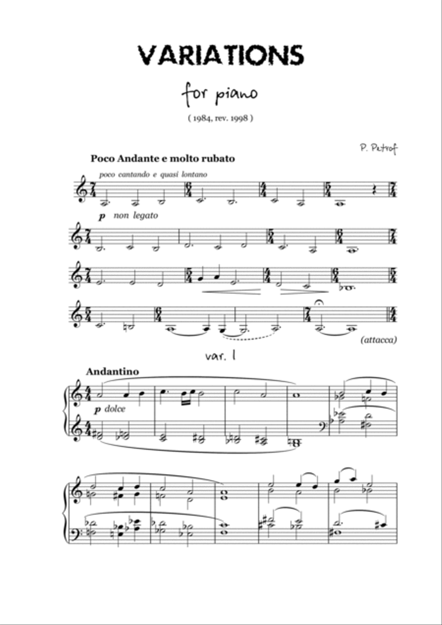 Variations for piano Piano Method scores gallery preview page 2