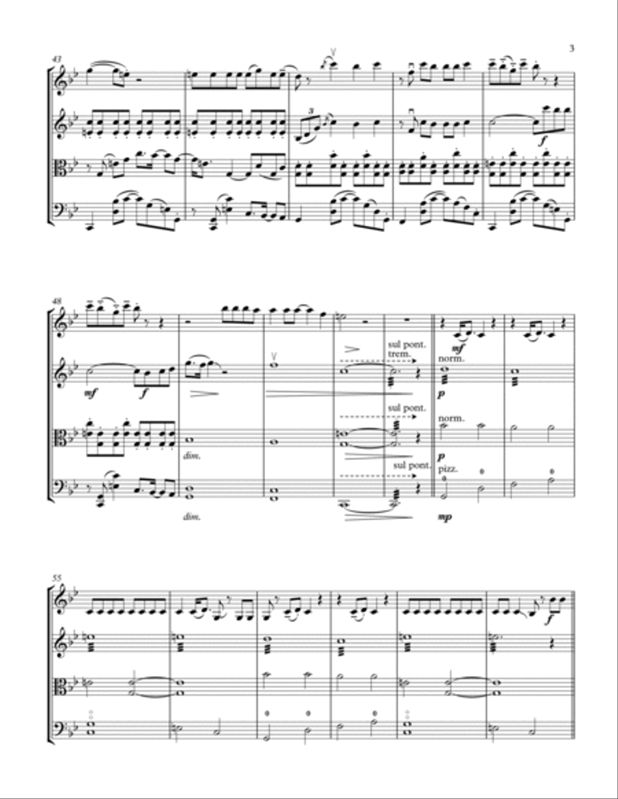 Blue Jeans String Quartet scores gallery preview page 3