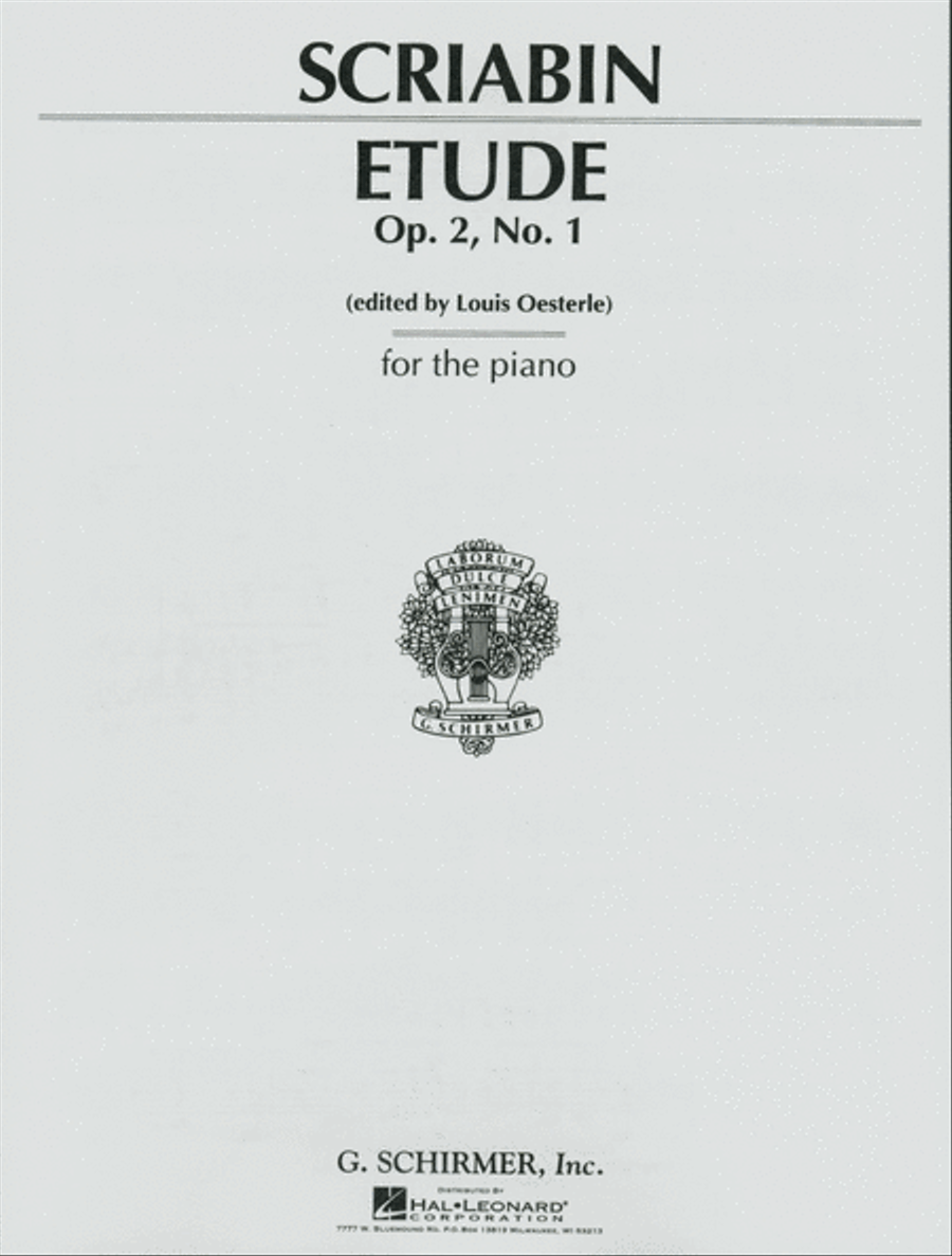Etude in C# Minor, Op. 2, No. 1 Piano Method scores gallery preview page 1
