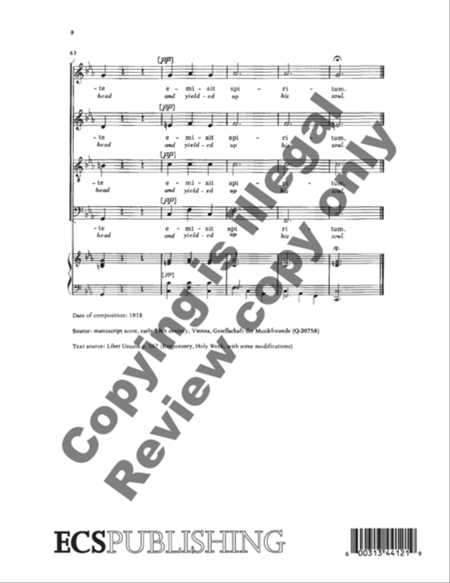 Tenebrae factae sunt (Darkness Fell) 4-Part scores gallery preview page 12