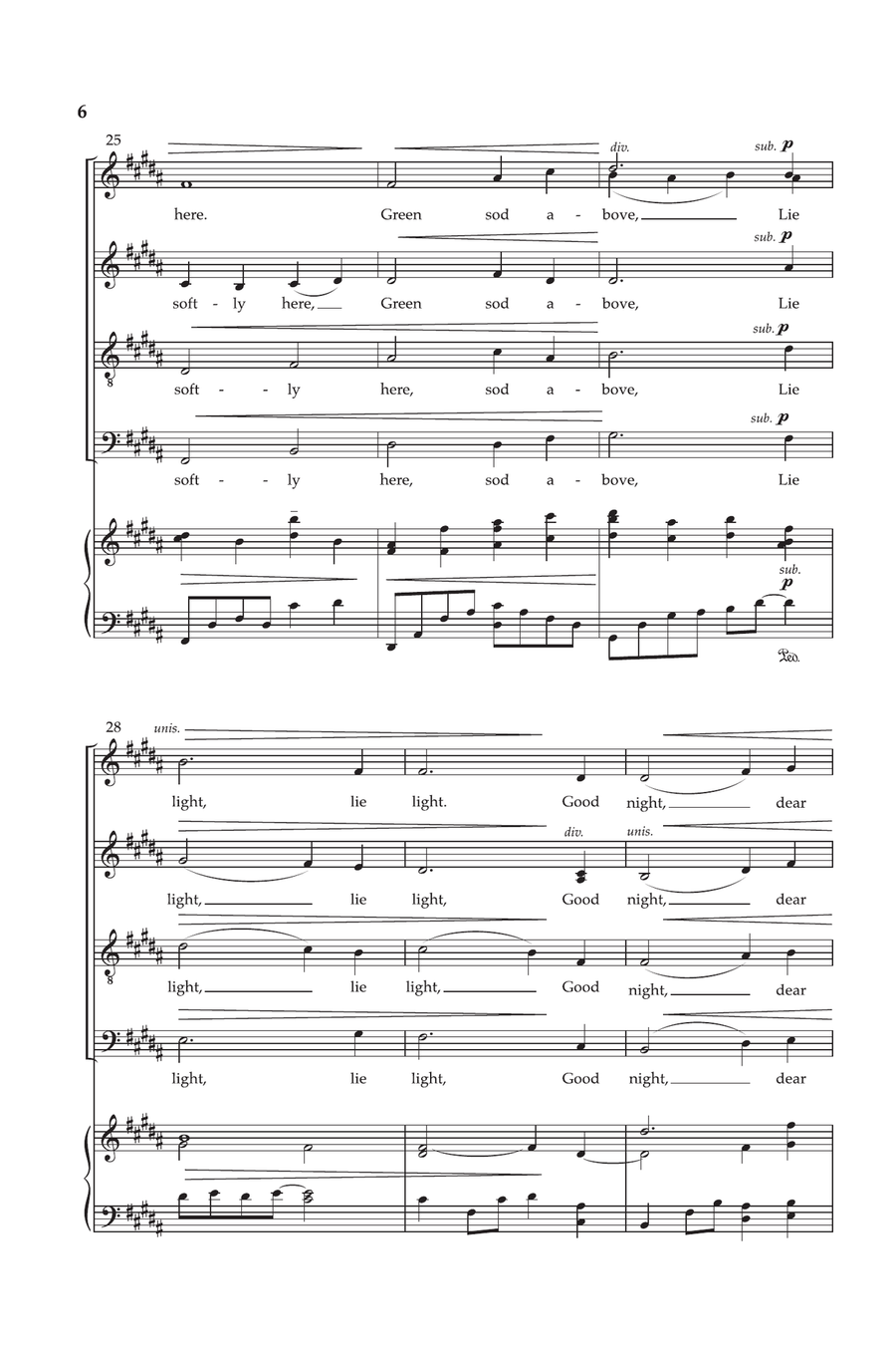 Good Night, Dear Heart Good Night, Dear Heart 4-Part scores gallery preview page 4