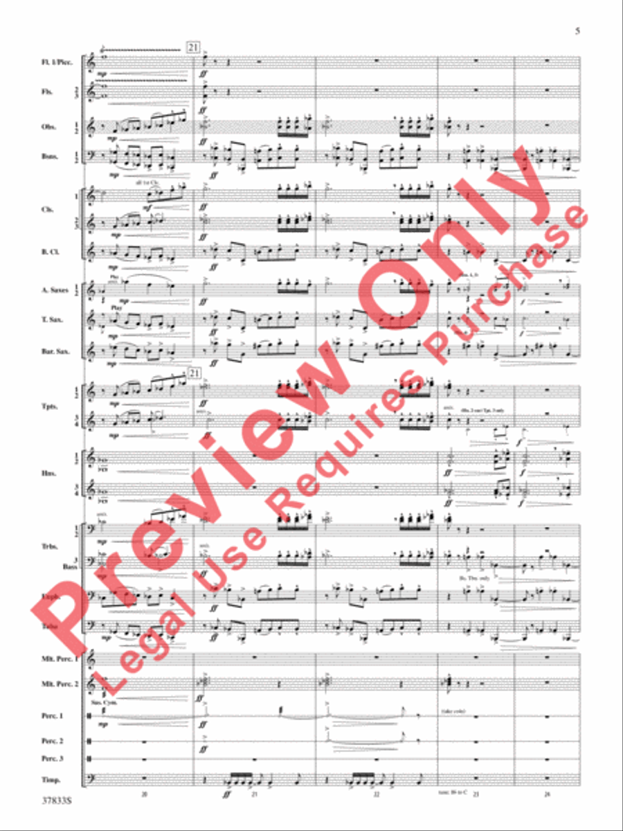 Symphonic Essay Concert Band scores gallery preview page 6