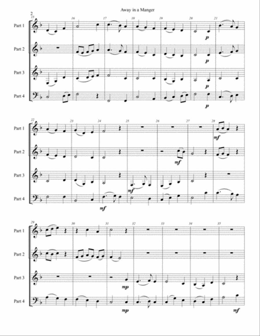 Away in a Manger: Fantasy on Tunes by James Murray and William Kirkpatrick Full Orchestra scores gallery preview page 5