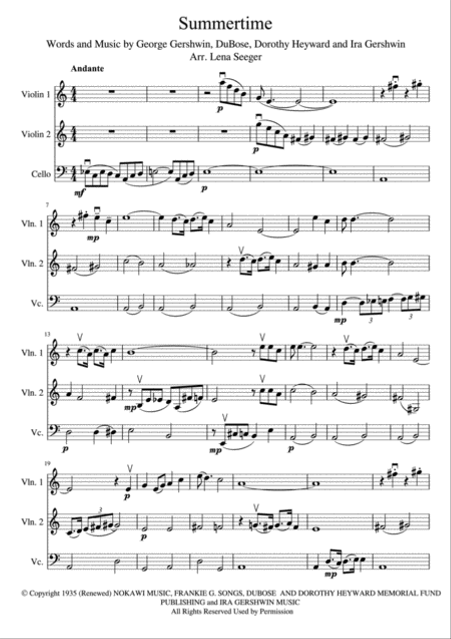 Summertime Summertime String Trio scores gallery preview page 2