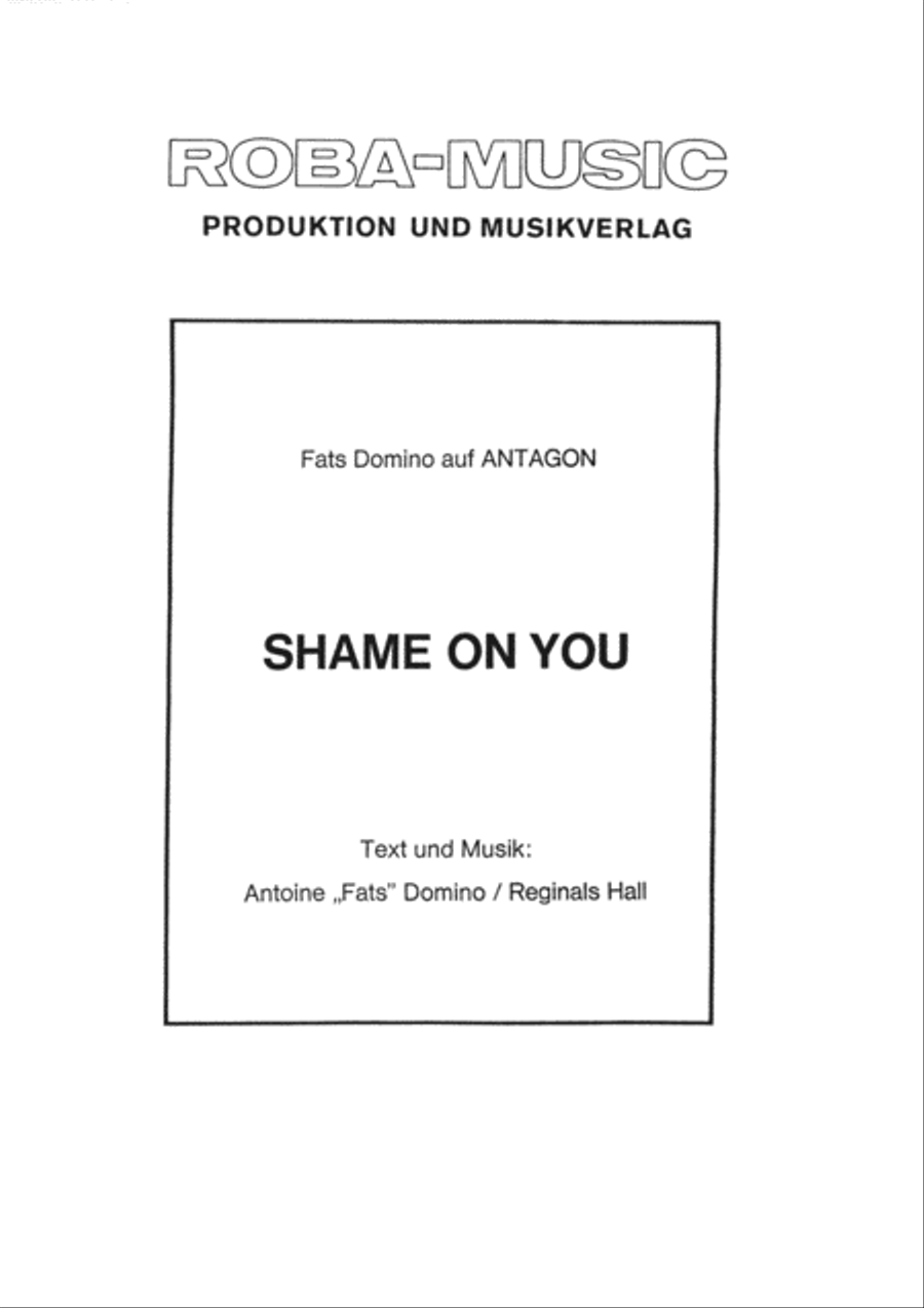 Shame on You Voice scores gallery preview page 1