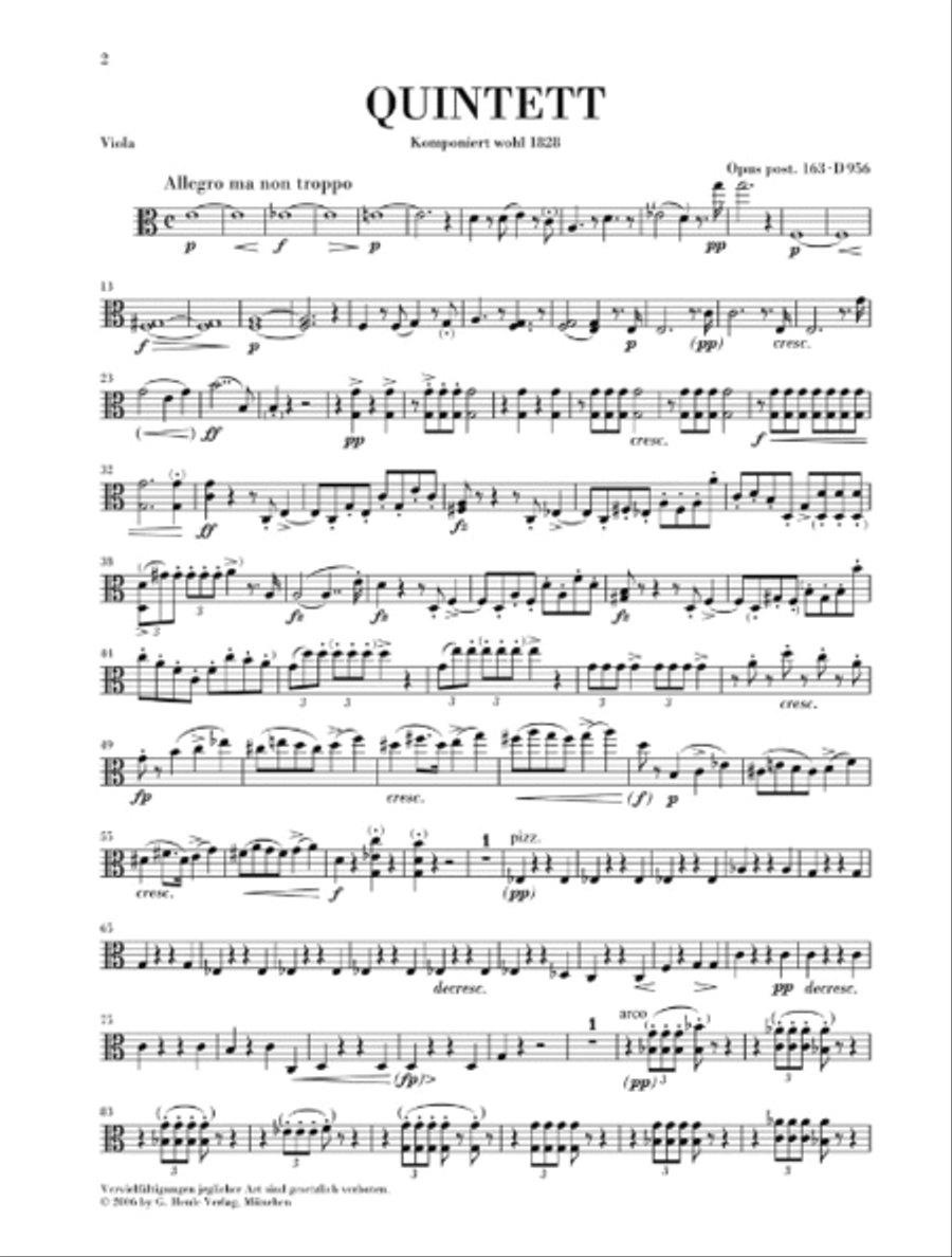 String Quintet C Major Op. Posth. 163 D 956 String Quintet scores gallery preview page 4