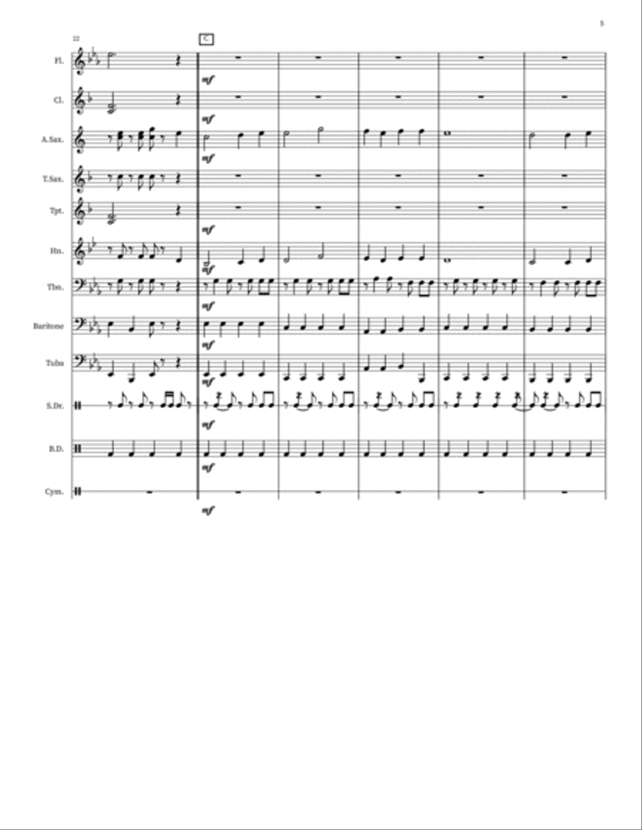Southland March Southland March Concert Band scores gallery preview page 5