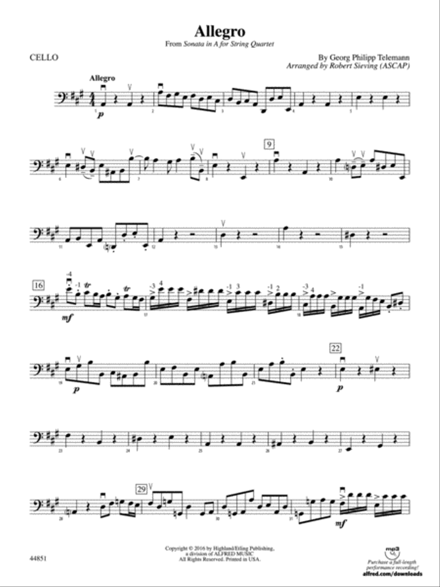 Allegro cello cheap