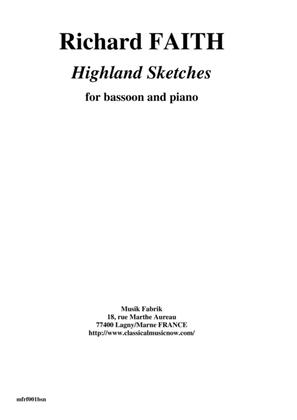 Book cover for Richard Faith : Highland Sketches for bassoon and piano