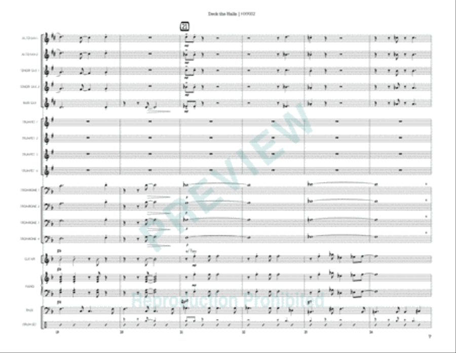 Deck the Halls Deck the Halls Jazz Ensemble scores gallery preview page 8