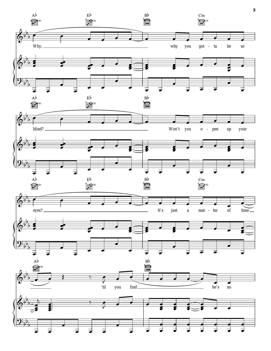 Good Girl Piano, Vocal, Guitar scores gallery preview page 3