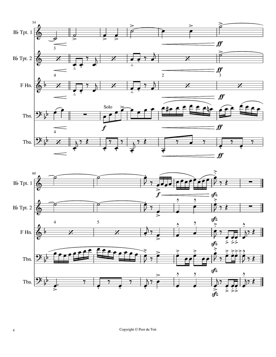 (ghost) Riders In The Sky (a Cowboy Legend) Brass Ensemble scores gallery preview page 4