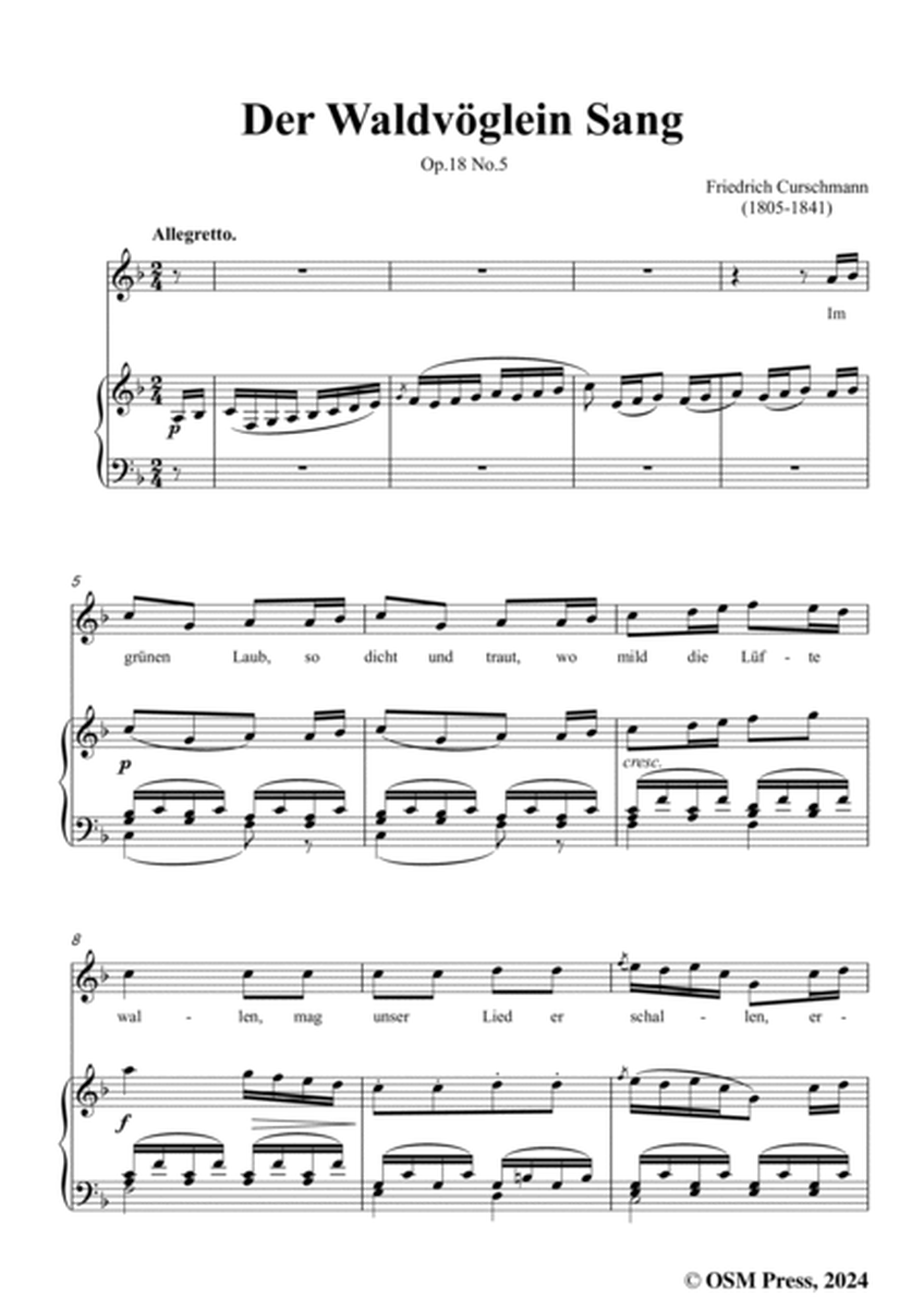 Curschmann-Der Waldvöglein Sang(Im grünen Laub),Op.18 No.5,in F Major
