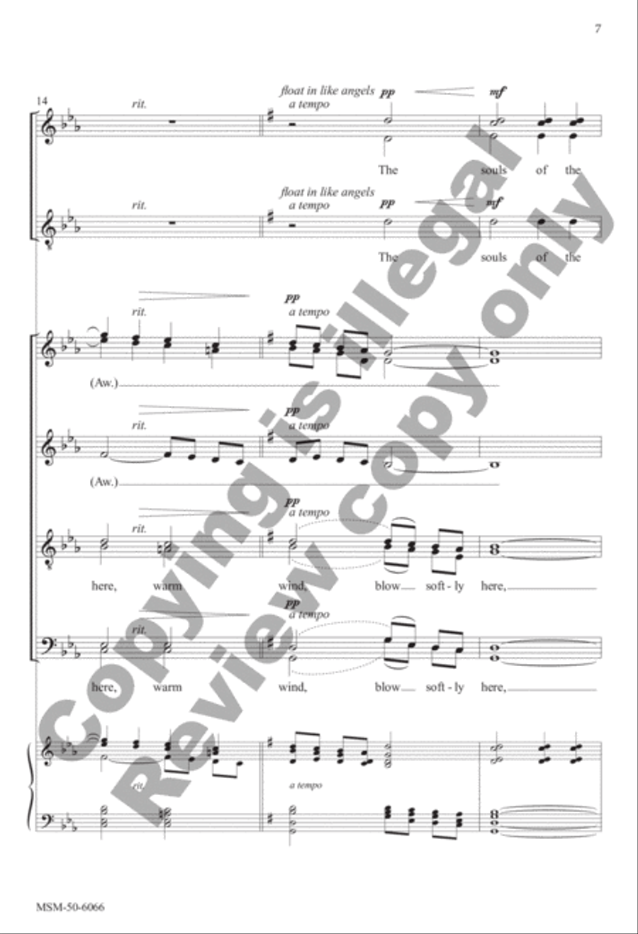 The Souls of the Righteous 4-Part scores gallery preview page 7