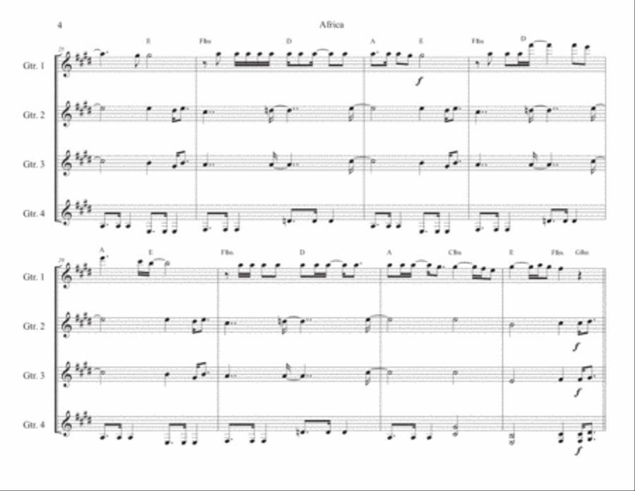 Africa Guitar Ensemble scores gallery preview page 4