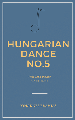 Book cover for Hungarian Dance No.5 for Easy Piano