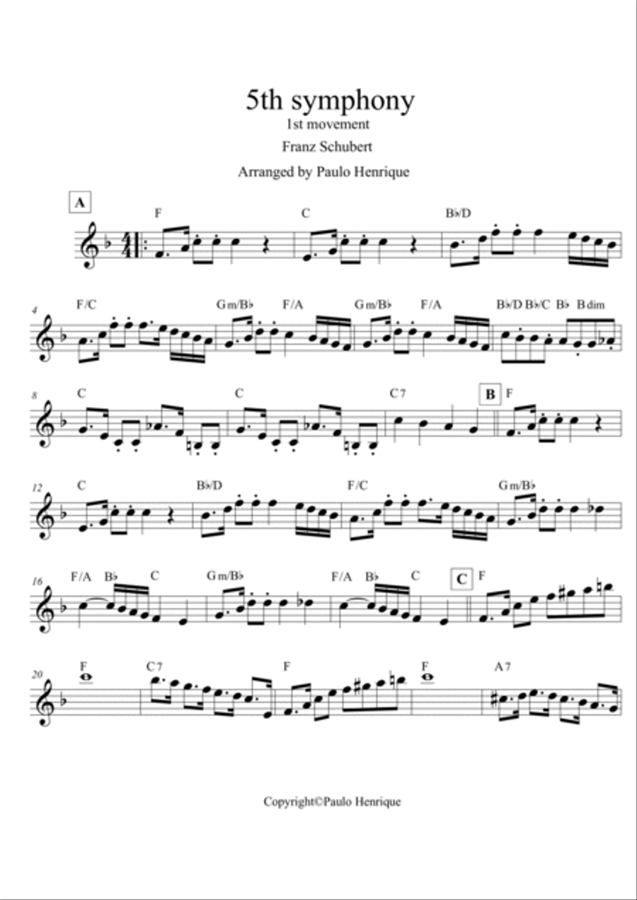 5th symphony - 1st movement Piano scores gallery preview page 2