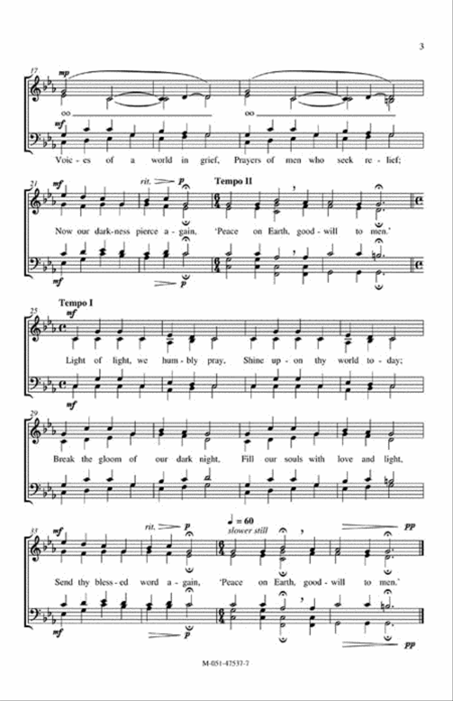 Peace on Earth, Goodwill to Men 4-Part scores gallery preview page 3