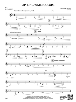 Rippling Watercolors: Part 5 - B-flat Clarinet