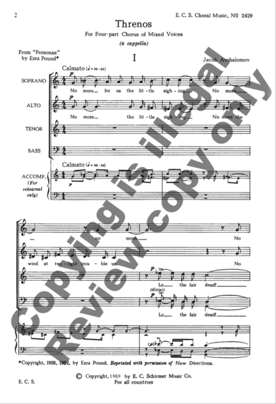 Threnos 4-Part scores gallery preview page 12